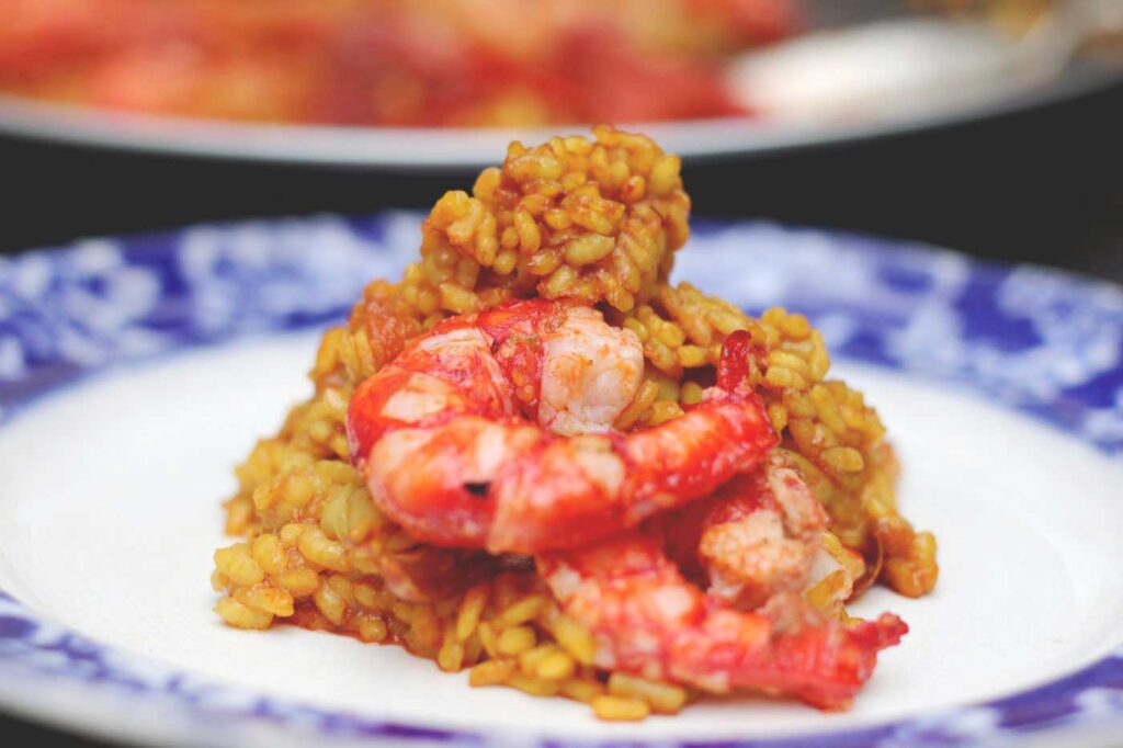 Paella Rice with Carabinero Prawns