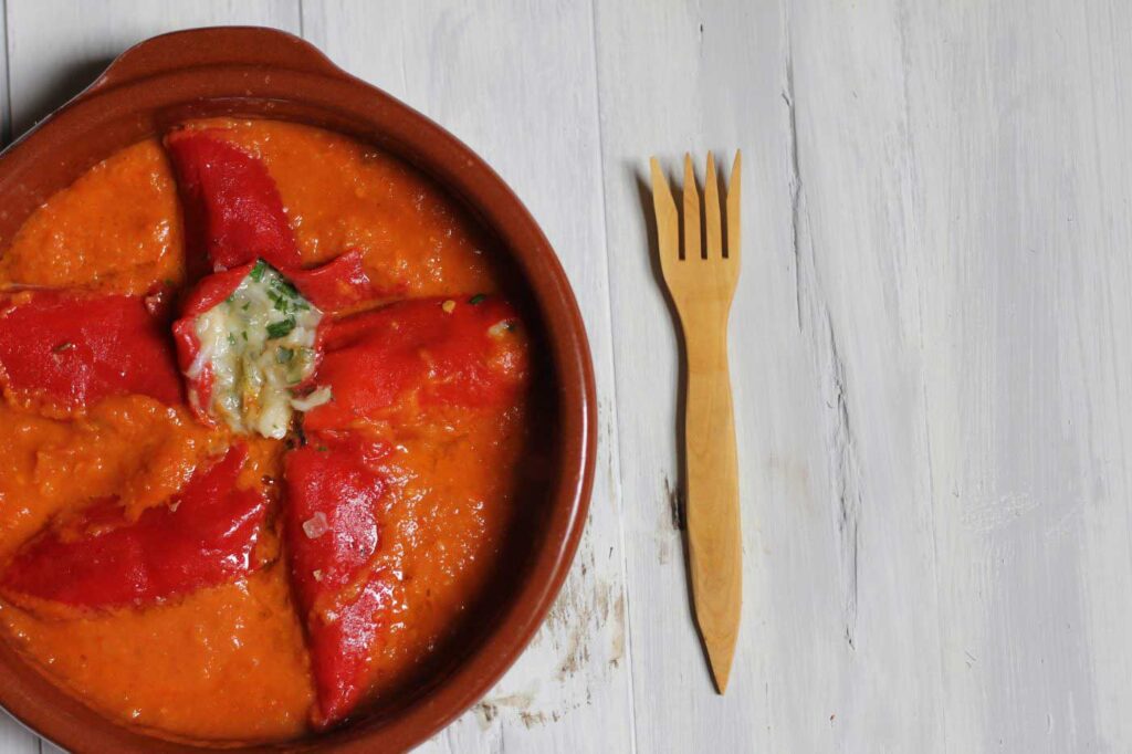 Piquillo Peppers Filled with Salt Cod