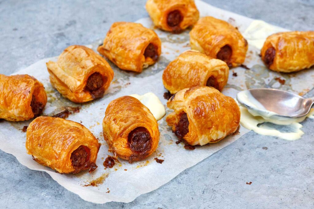 Chistorra Sausage Rolls with Lemon Aioli
