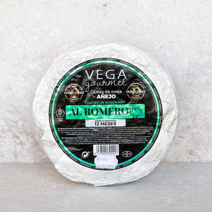 Vega Gourmet Rosemary Sheep’s Milk Cheese 3.6Kg