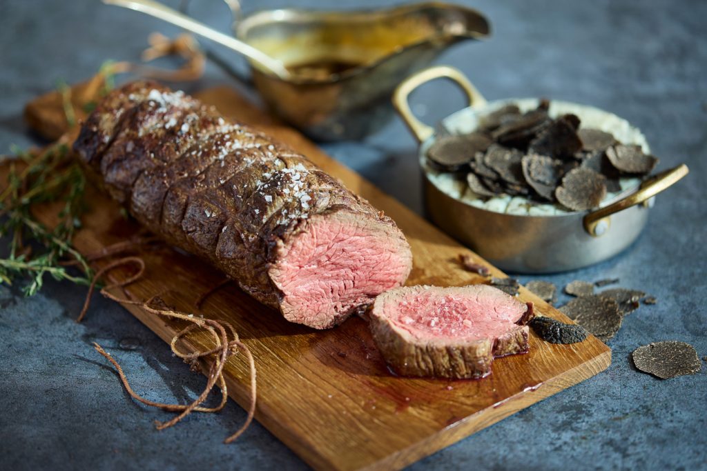 Roast Galician beef fillet, truffled pomme puree and bordelaise sauce