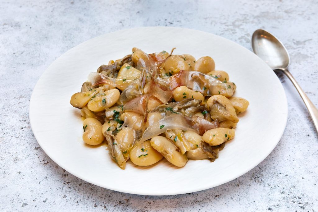 Butter Beans, Wild Mushrooms, Albariño and Guanciale Iberico